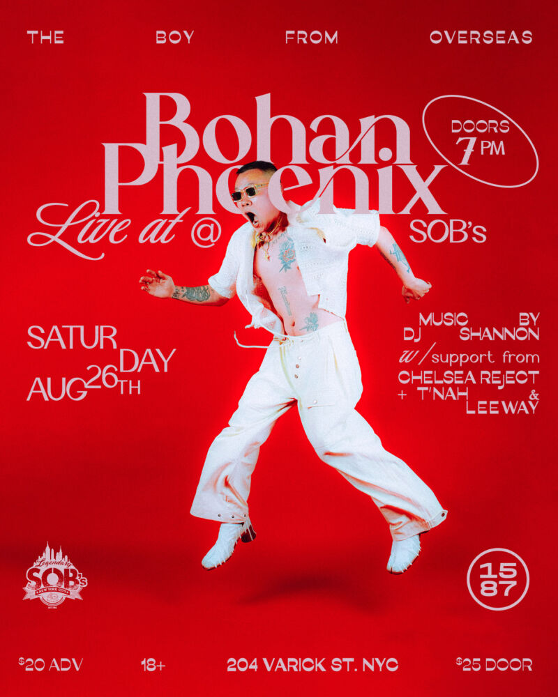 Bohan Phoenix: The boy from overseas, live at S.O.B.’s! | SOB’s NYC